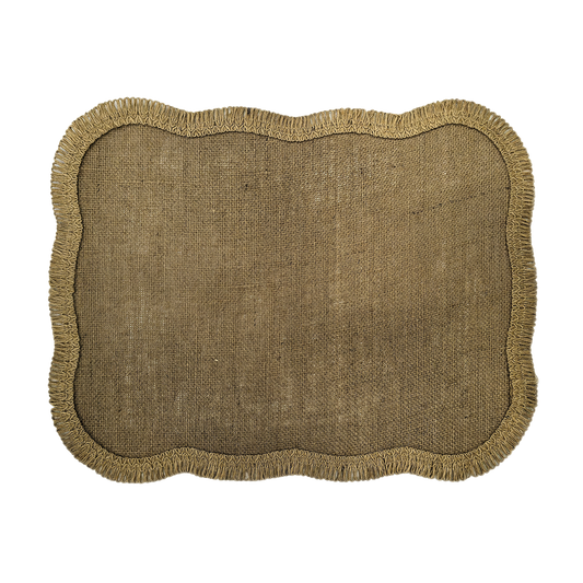 Natural jute rectangle placemat set pm 35x45cm