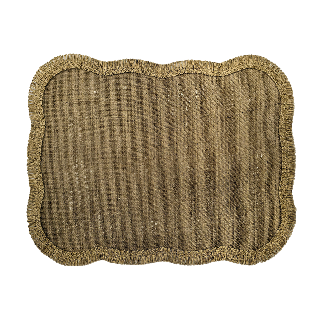 Natural jute rectangle placemat set pm 35x45cm