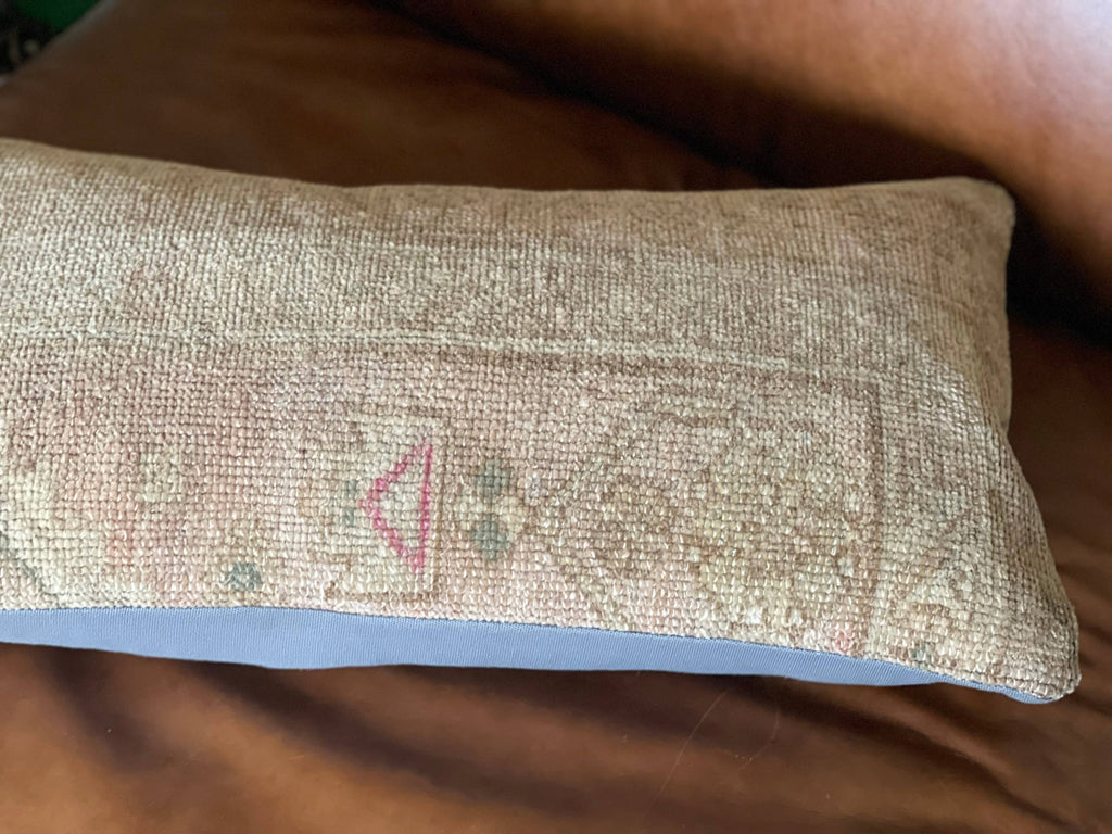 Pastel Vintage Persian Rug Pillow | Asli 12x24
