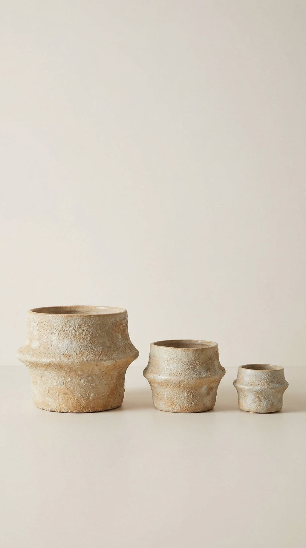 Ceramic Planter Pot, Textured with Drainage - Solene