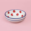 Medium Ceramic Grater Plate - Red & Blue