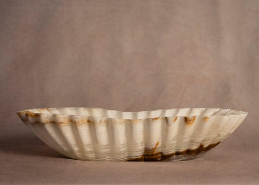 Fluted Bowl - Light Green Onyx