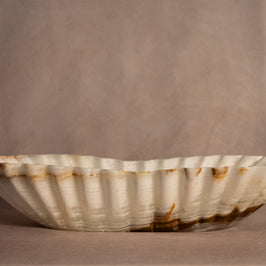 Heirloom Fluted Bowl - Light Green Onyx - Medium