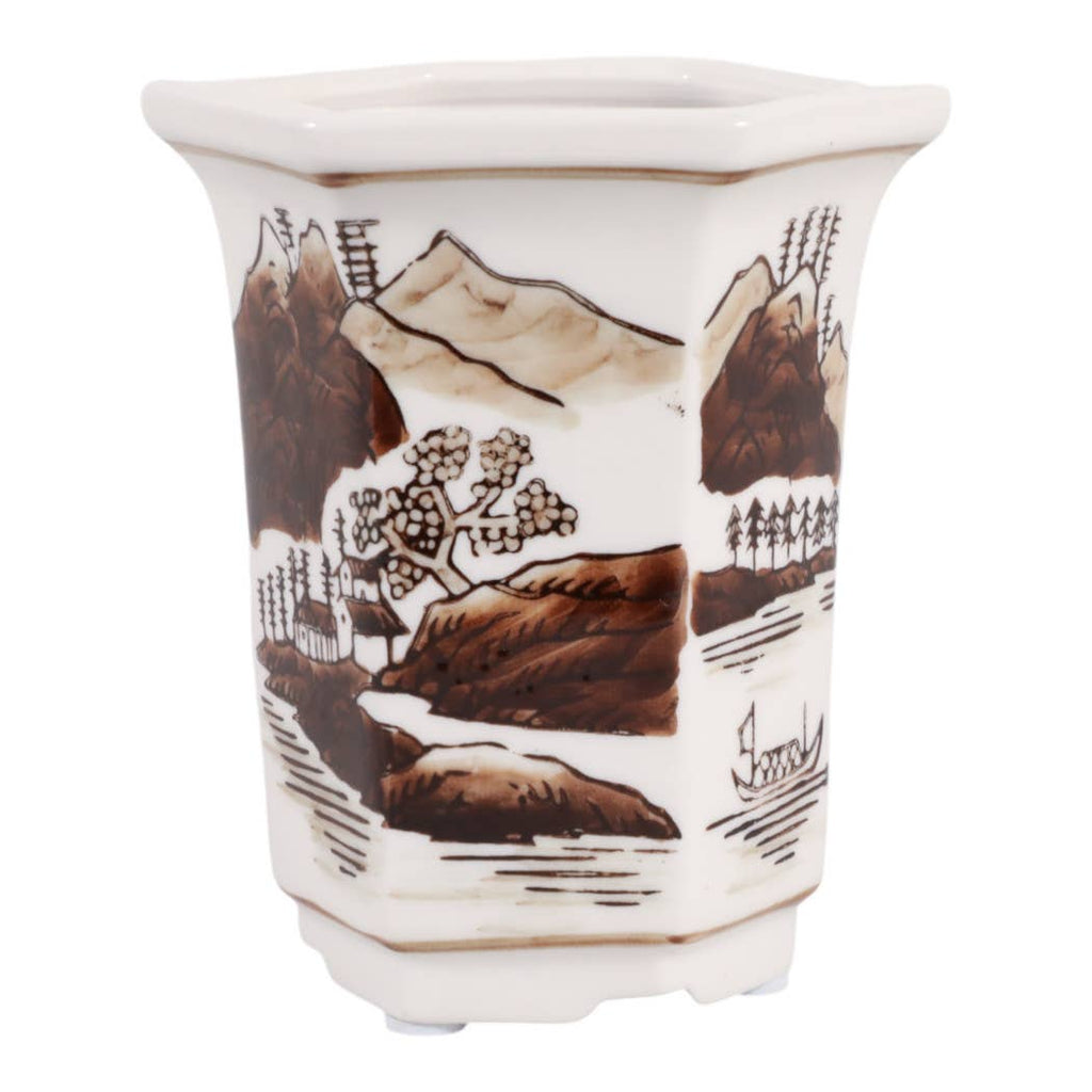 Sage & Eucalyptus Brown Ceramic Scented Candle