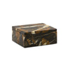 Asteria Collection 5" Black & Gold Marble Honed Finish Rect