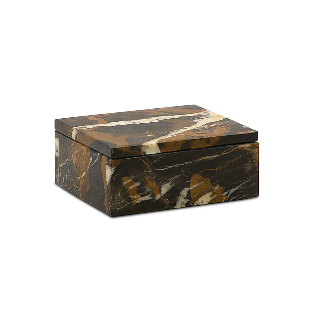 Asteria Collection 5" Black & Gold Marble Honed Finish Rect