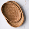Smoked Bamboo Woven Basket Tray