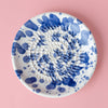 Small Ceramic Garlic Grater Plate - Blue & White
