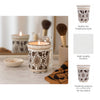 Jasmine Brown and White Ceramic Scented Candle