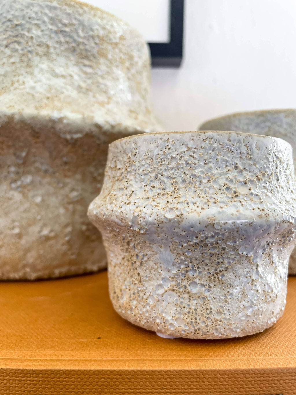 Ceramic Planter Pot, Textured with Drainage - Solene