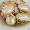 Mini Gold Mother of Pearl Trinket Pill Box, Coin Purse
