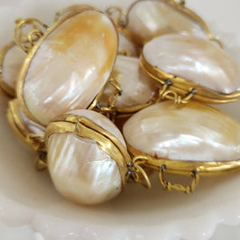 Mini Gold Mother of Pearl Trinket Box