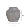 Hugo Grey Wash Round Vase Small
