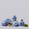 Blue and White Porcelain Mini Landscape Round Storage Jar