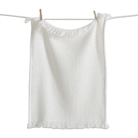 Ruffle + Waffle Weave Dishtowel - Natural