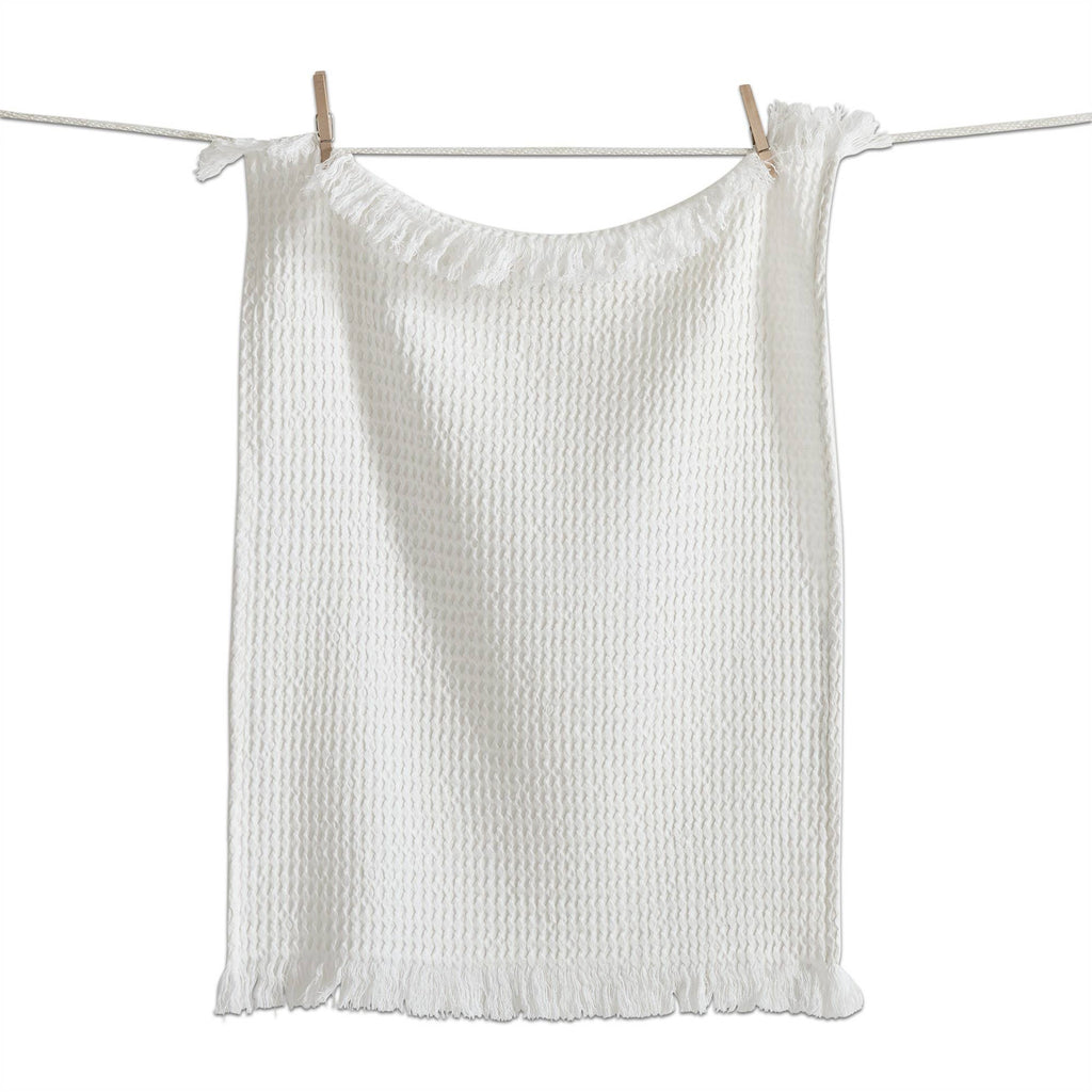Ruffle + Waffle Weave Dishtowel - Natural