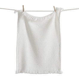 Ruffle + Waffle Weave Dishtowel - Natural