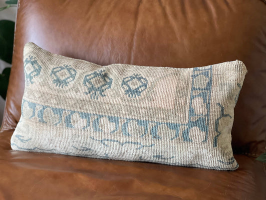 Zehra | 12 x 24 
 Vintage Turkish Rug Lumbar Pillow