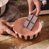 Vintage Pottery Grater Bowl – Pink and Brown / CHOCOLATE