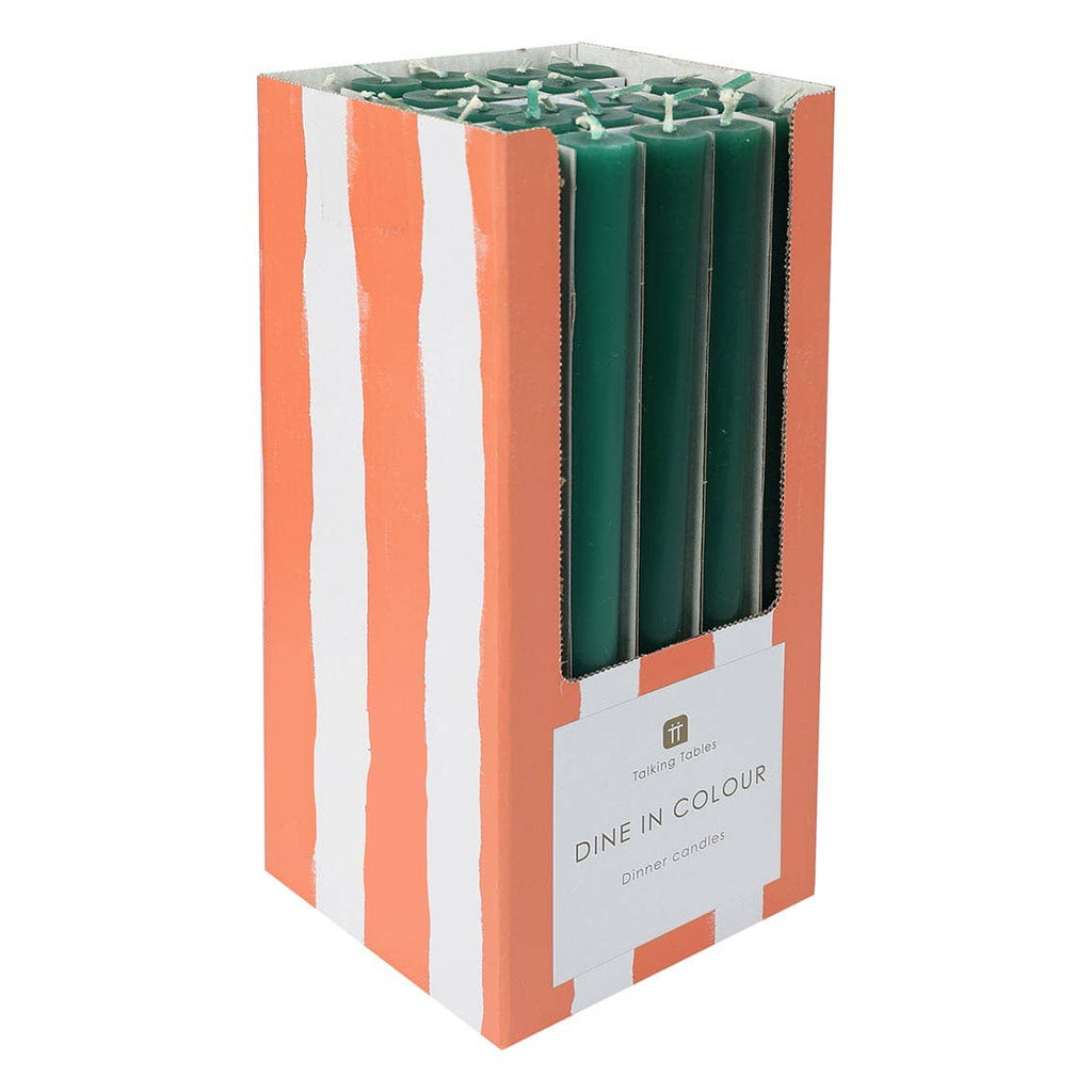 Green Straight Dinner Candle