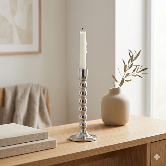Medium Silver Candle Stand