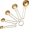 Gold Colored Stainless Steel Measuring Spoons – 5 Pcs Set