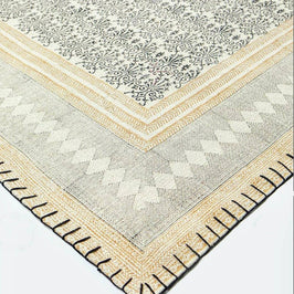 Diamonds & Flowers Area Rug - Marigold Market