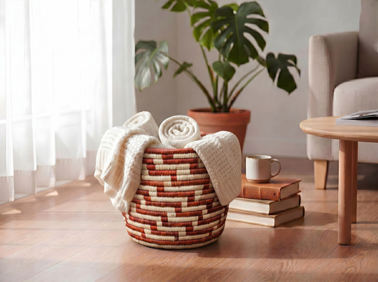 Figure Ground Woven Planter Basket