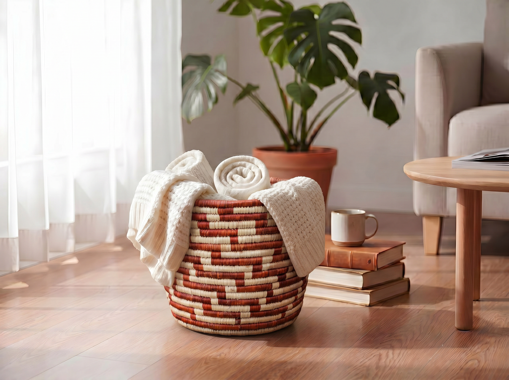 Figure Ground Woven Planter Basket