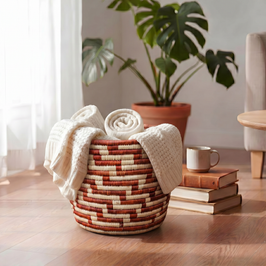 Figure Ground Woven Planter Basket