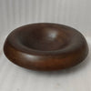 Lg Round Turned Serving Bowl Dark Walnut Dia 12"