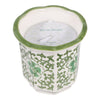 Plumeria Green and White Ceramic Scented Candle