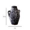 Thassos Four Handle Vase Black