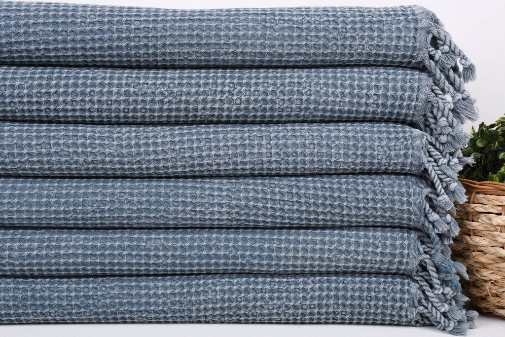 Organic Turkish Cotton Waffle Weave Hand Towel 20"x40"