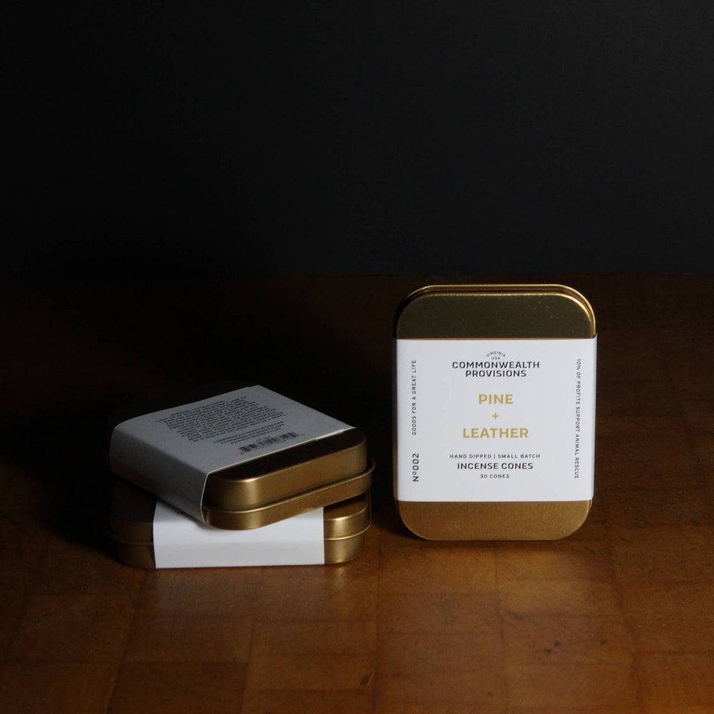 Pine + Leather Incense Cones