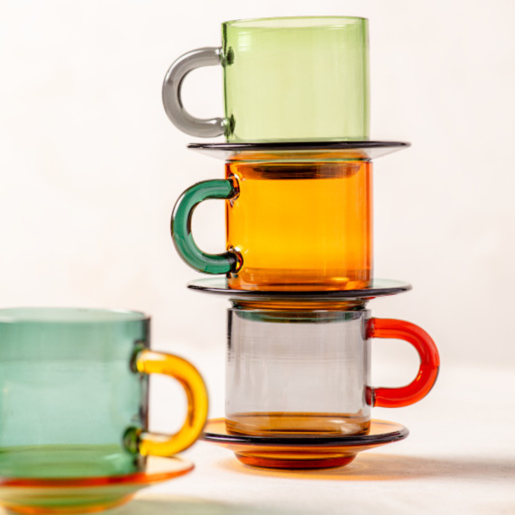 Niko Glass Mug, Amber