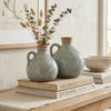 Ceramic Jug Vase, Vintage Style, Blue Grey - Delphi