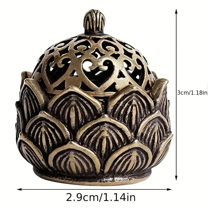 Hollow Lotus Shaped Incense Burner, Incense Holder