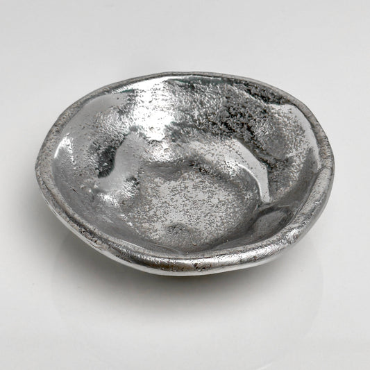 Silver Textured Serving Bowl