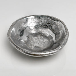 Silver Textured Serving Bowl
