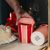 Artisanal Ceramic Mug Sweetheart Stripes Pottery Cup 250ml