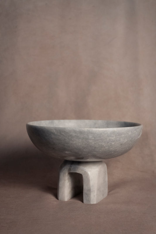Raised Arched Bowl - Marble - Sunny Gray