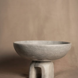 Statement Raised Arched Bowl - Marble - Sunny Gray