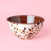 Ceramic salad bowl 1,5l - 21cm/Brown specks BROWN