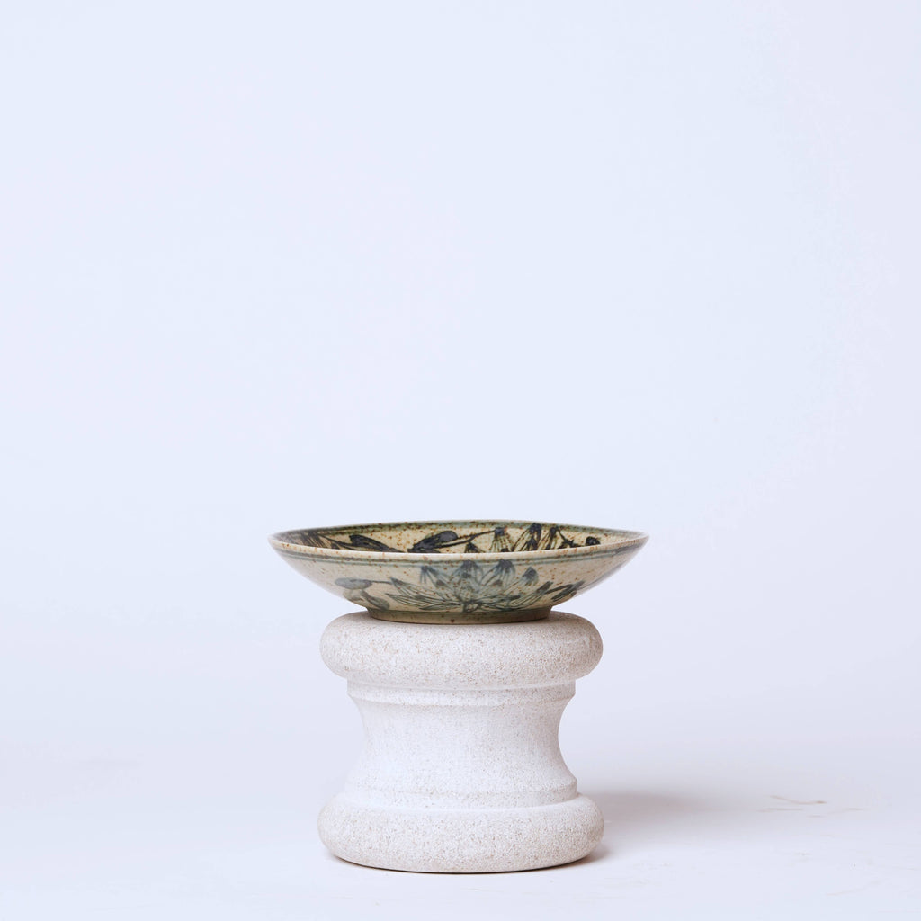Small Blue and White Porcelain Lotus Dish