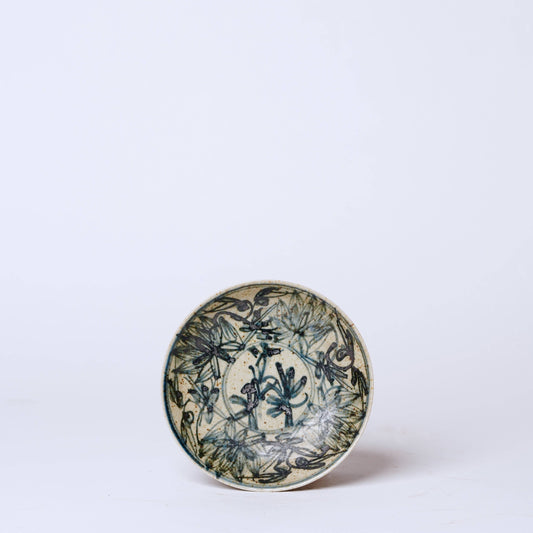 Small Blue and White Porcelain Lotus Dish