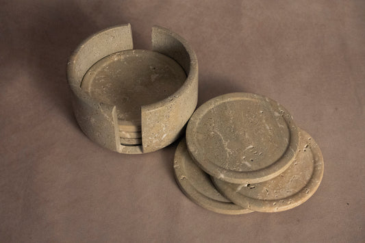 Coaster Set - Travertine