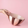 Ceramic salad bowl 1,5l - 21cm/PINK AND CHOCOLATE BROWN