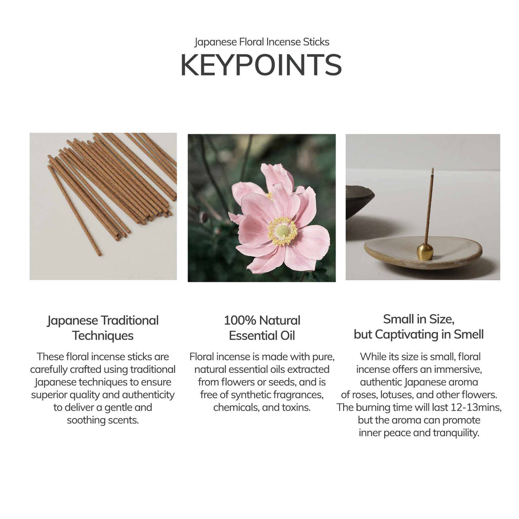 Lotus Japanese Incense Set | 30 sticks