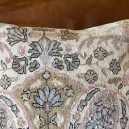 Ladic - Turkish Rug Pillow - Floral Coral